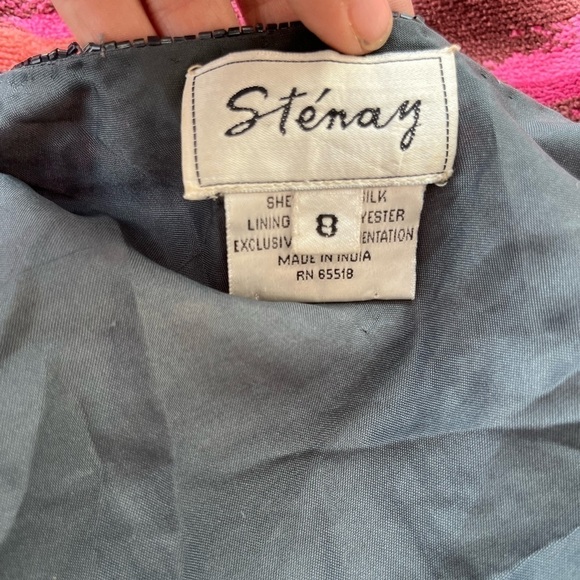 Vintage 100% Silk Stenay Beaded Dress - Picture 9 of 9